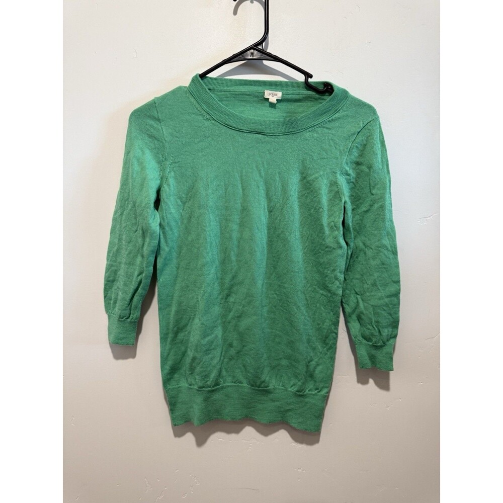 J Crew Green Pullover Sweater XS